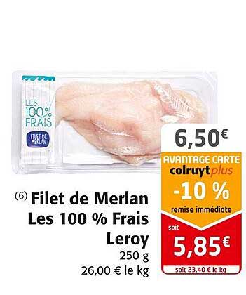filet de merlan les 100% frais leroy