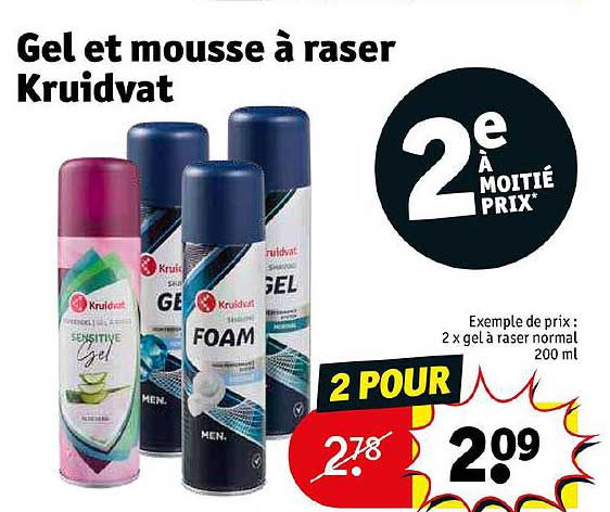 gel et mousse à raser kruidvat