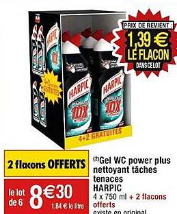 gel wc power plus nettoyant tâches tenaces harpic