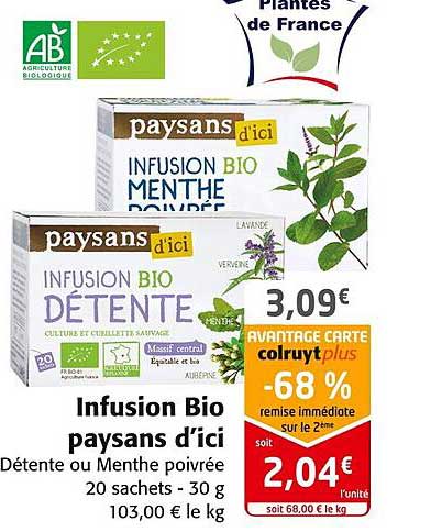infusion bio paysans d'ici