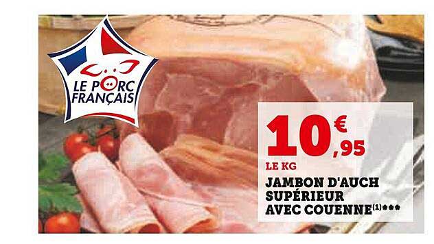 jambon d'auch supérieur avec couenne