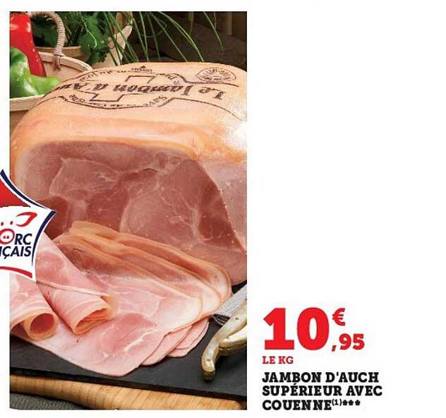 jambon d'auch supérieur avec couenne