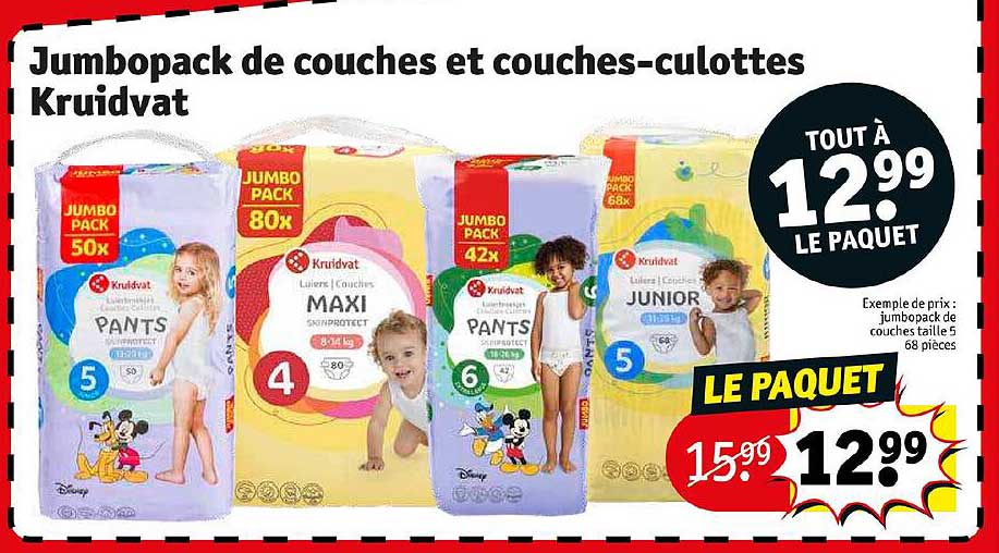 Jumbopack De Couches Et Couches-culottes Kruidvat