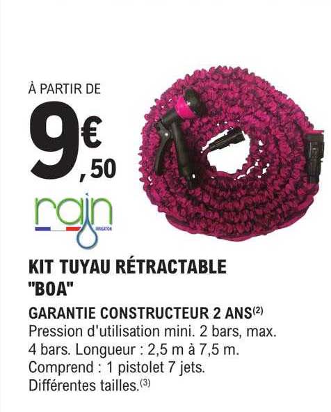 kit tuyau rétractable "boa"