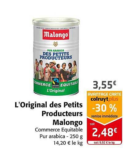 l'original des petits producteurs malongo