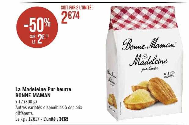 la madeleine pur beurre bonne maman
