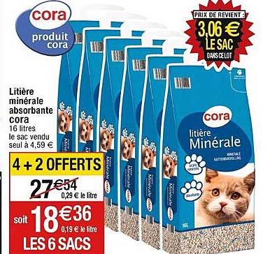 Litière Minérale Absorbante Cora