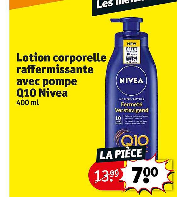 lotion corporelle raffermissante avec pompe q10 nivea