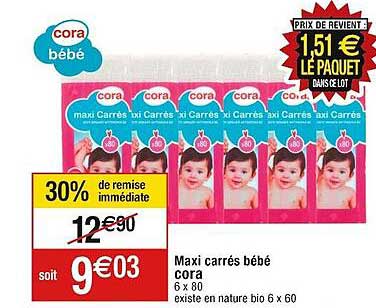 Maxi Carrés Bébé Cora