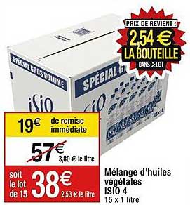 mélange d'huiles végétales isio 4