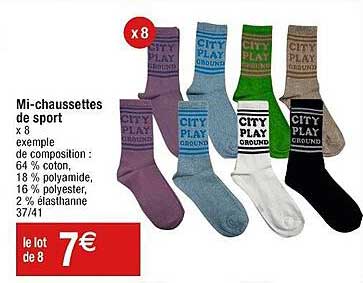 mi-chaussettes de sport