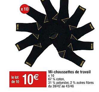mi-chaussettes de travail
