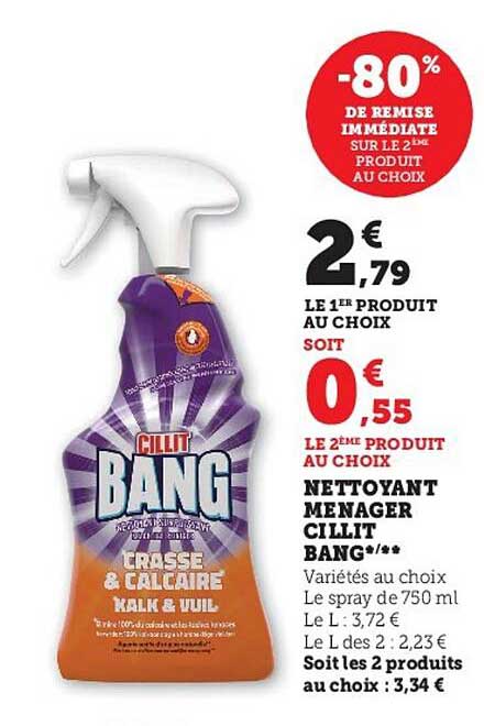 nettoyant ménager cillit bang
