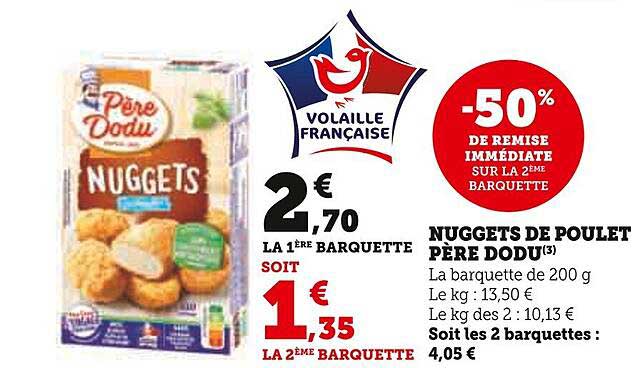 nuggets de poulet père dodu