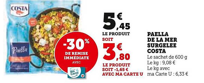 Paëlla De La Mer Surgelée Costa