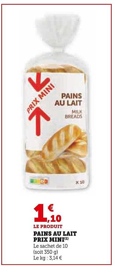 pains au lait prix mini