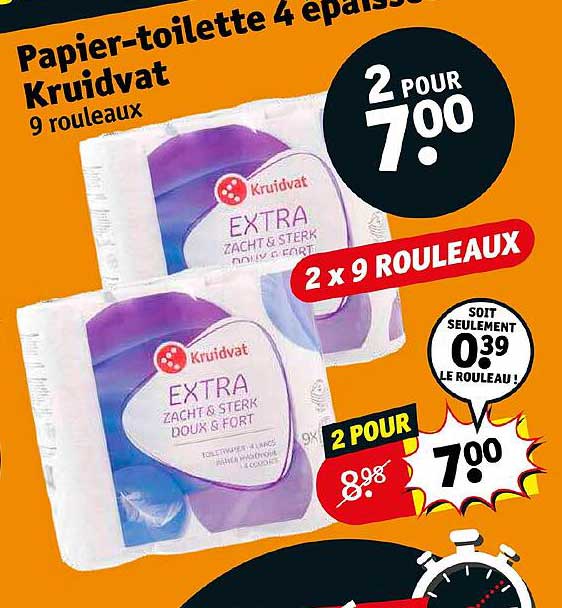 papier-toilette 4 épaisses kruidvat
