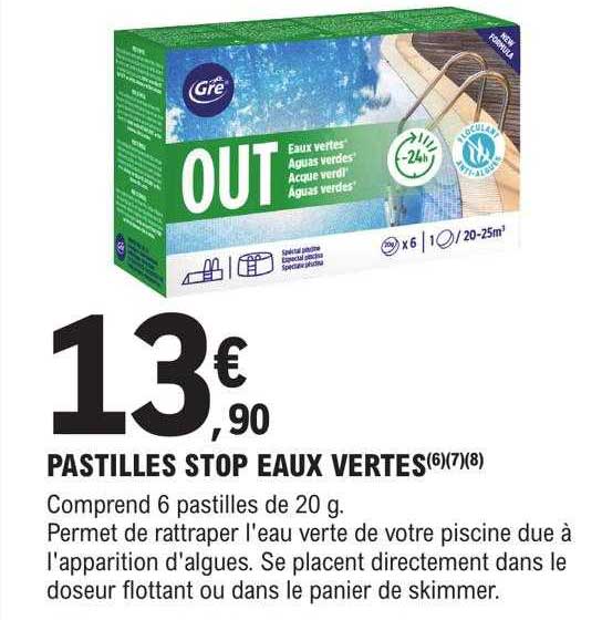 pastilles top eaux vertes gré