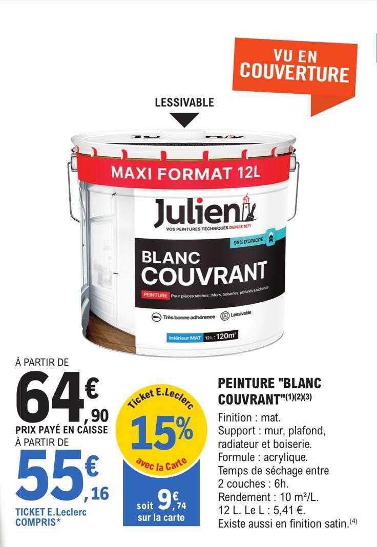 peinture "blanc couvrant" julien