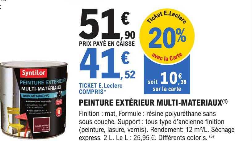 peinture extérieur multi-matériaux syntilor