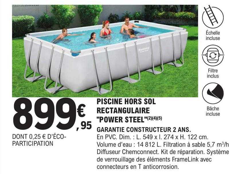 piscine hors sol rectangulaire "power steel"