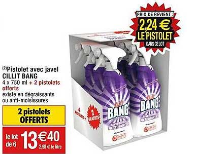 pistolet avec javel cillit bang