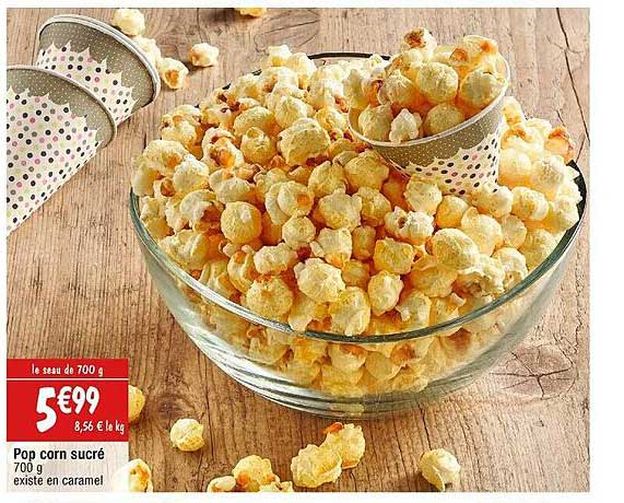 pop corn sucré