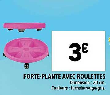 porte-plante avec roulettes