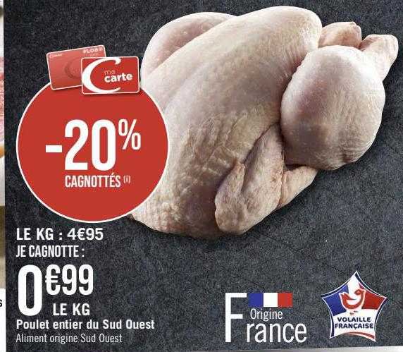 poulet entier du sud ouest