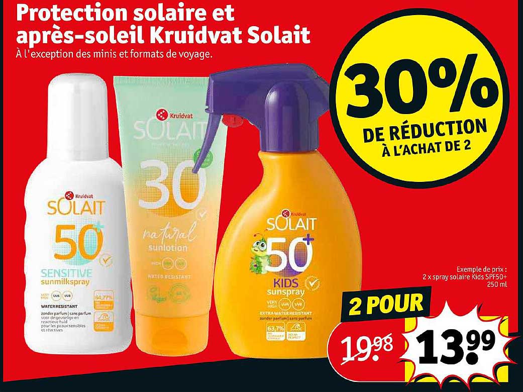 protection solaire et après-soleil kruidvat solait