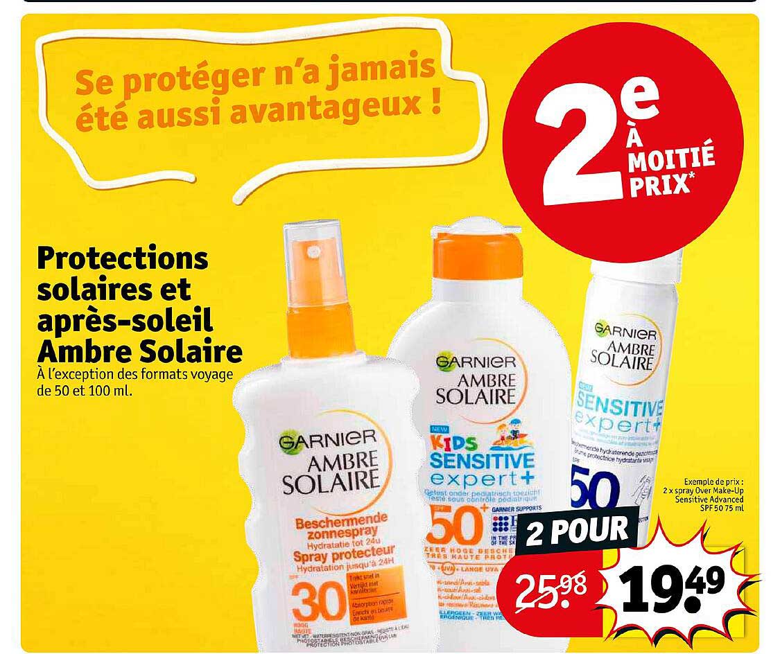 protections solaires et après-soleil ambre solaire