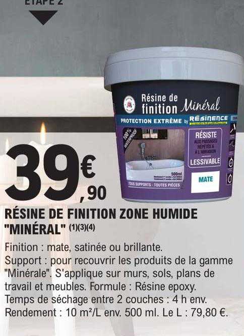 résine de finition zone humide "minéral"
