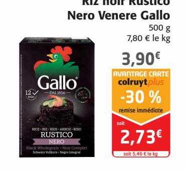 riz noir rustico nero venere gallo