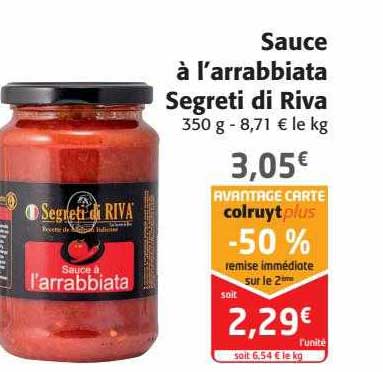 Sauce à L'arrabbiata Segreti Di Riva
