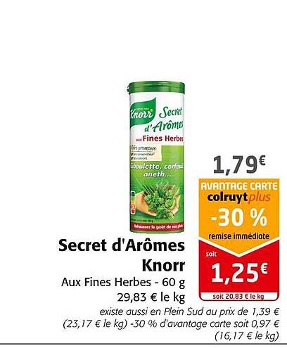 secret d'arômes knorr
