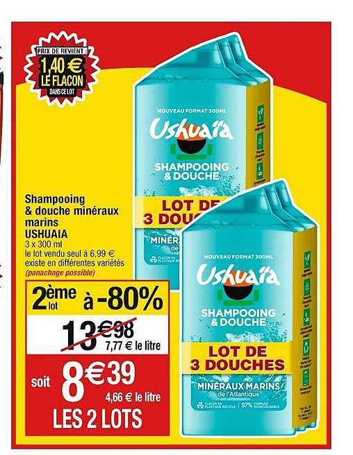 shampooing & douche minéraux marins ushuaïa