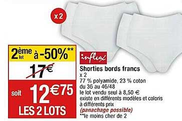 shorties bords francs influx