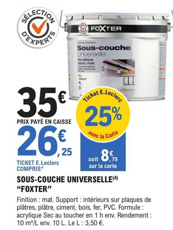 sous-couche universelle "foxter"