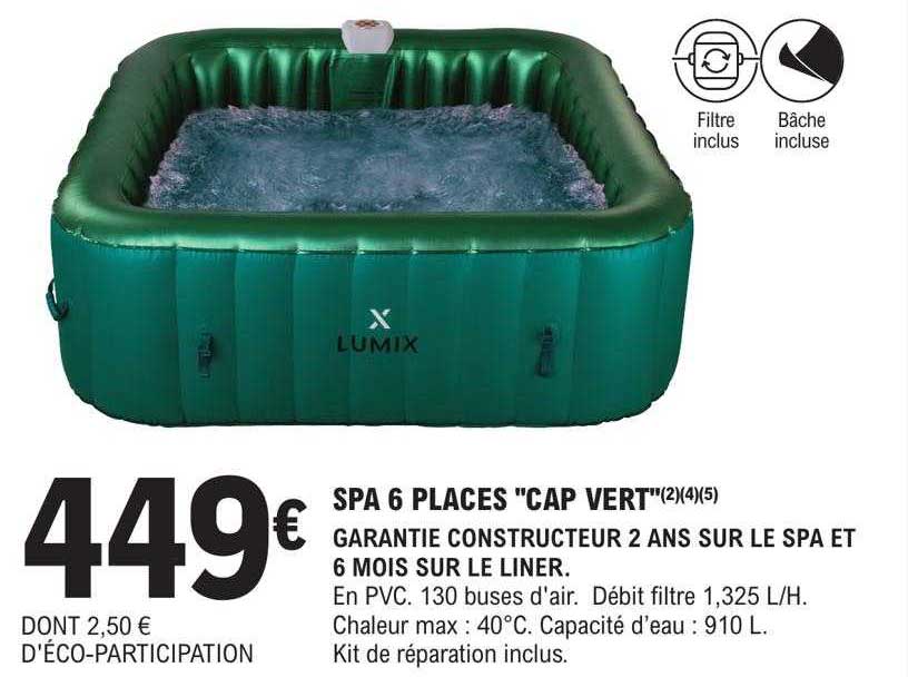 spa 6 places "cap vert" lumix