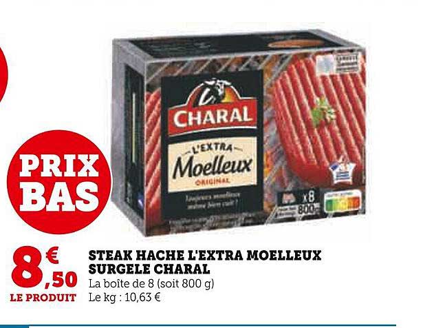Steak Haché L'extra Moelleux Surgelé Charal
