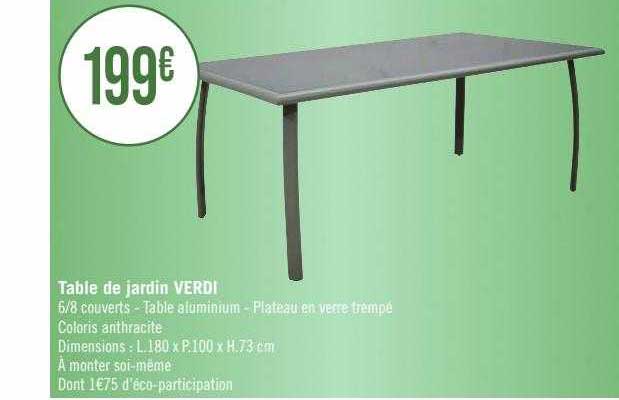 table de jardin verdi