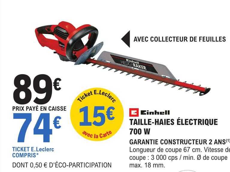 taille-haies électrique 700w einhell