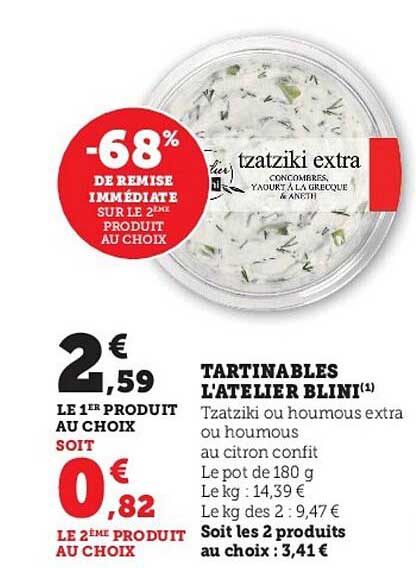 Tartinables L'atelier Blini