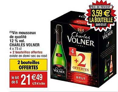 vin mousseux de qualité 12% vol. charles volner