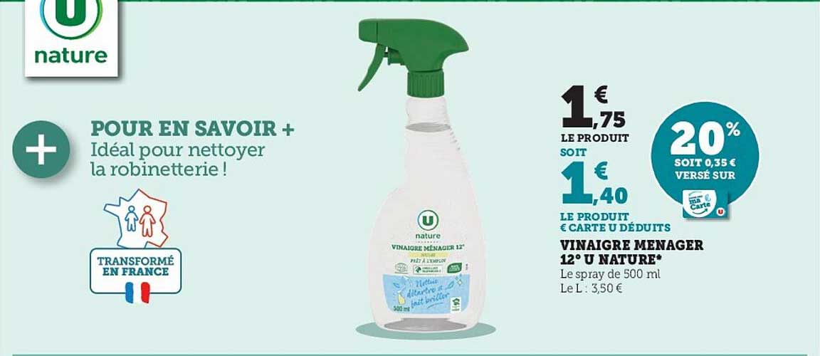 Vinaigre Ménager 12° U Nature
