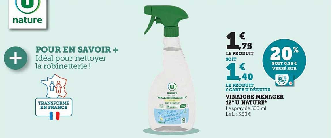 Vinaigre Ménager 12° U Nature