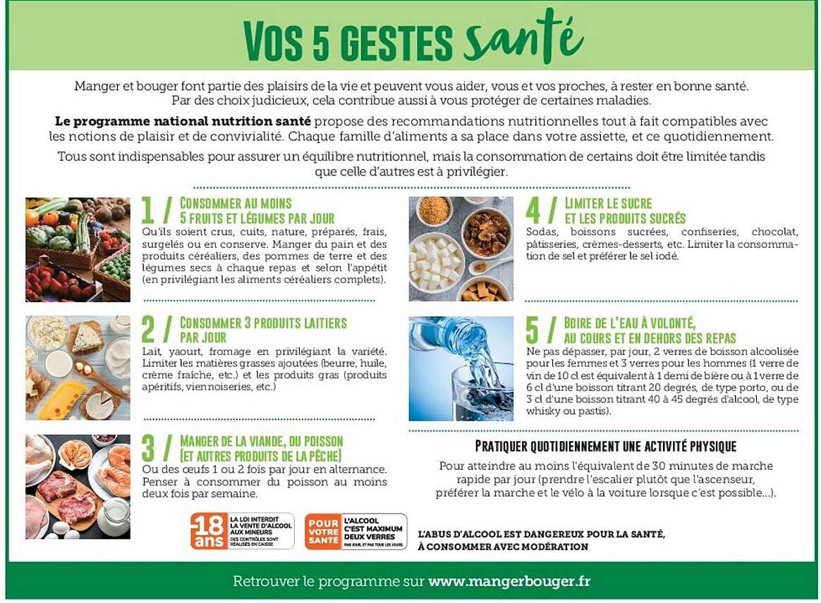 vos 5 gestes santé