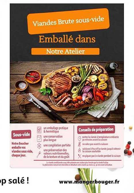 viande brute sous-vide