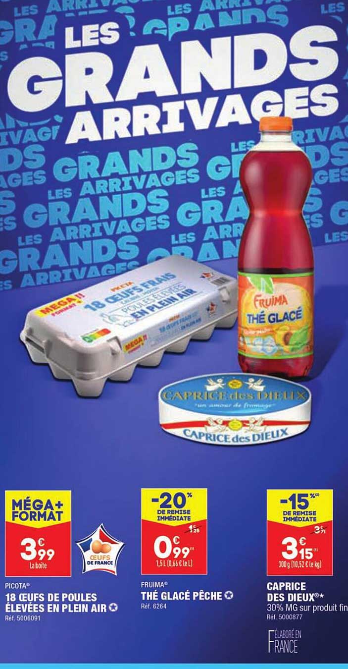 18 œufs De Poules élevées En Plein Air Picota, Thé Glacé Pêche Fruima, Caprice Des Dieux