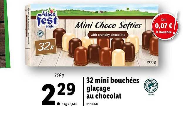 32 Mini Bouchées Glaçage Au Chocolat Alpen Fest Style
